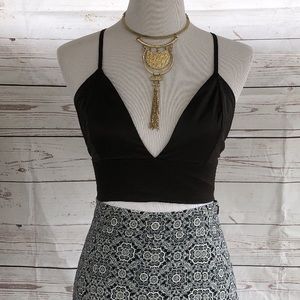 Black Bralette with Crisscross Adjustable Straps